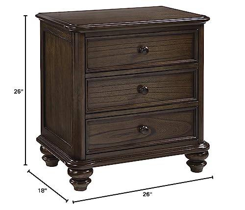 Progressive Furniture Pearson Nightstand, Aged Oak